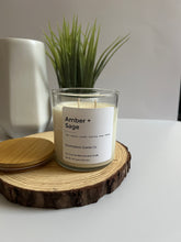 Load image into Gallery viewer, Amber + Sage Soy Coconut Wax Scented Candle 8.5 oz.