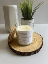 Load image into Gallery viewer, Fresh Air Coconut Soy Wax Scented Candle. Two Cotton wicks. 8.5 oz.
