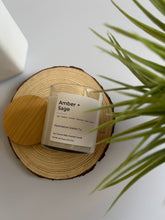 Load image into Gallery viewer, Amber + Sage Soy Coconut Wax Scented Candle 8.5 oz.