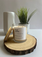 Load image into Gallery viewer, Fresh Coffee Coconut Soy Wax Scented Candle 8.5 oz.