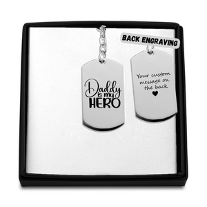 Daddy Is My Hero Keychain, Gift For Dad, Amazing Gift For Dad, Fathers Day 2024