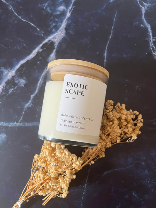 Exotic Scape Coconut Soy Wax Scented Candle 8.5 oz.