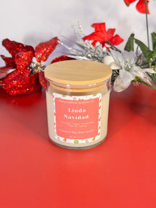 Linda Navidad Soy Coconut Wax Candle 8.5 oz.