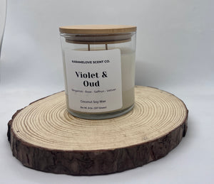 Violet & Oud Scented Candle