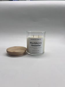 Scented Candle, Coconut Soy Wax, Blackberry Absinthe 8 oz.