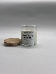 Scented Candle, Coconut Soy Wax, Blackberry Absinthe 8 oz.