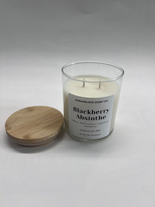 Scented Candle, Coconut Soy Wax, Blackberry Absinthe 8 oz.